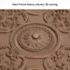 French Elegant Natural Resin 3D Carved LED 3-Mode Dimmable Flush Mount Ceiling Light – Modes