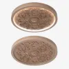 French Elegant Natural Resin 3D Carved LED 3-Mode Dimmable Flush Mount Ceiling Light – Modes