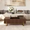 Grovyn 120 cm Fluted Lift-Top Coffee Table with 2 Drawers
