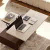 Grovyn 120 cm Fluted Lift-Top Coffee Table with 2 Drawers