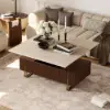 Grovyn 120 cm Fluted Lift-Top Coffee Table with 2 Drawers