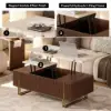 Grovyn 120 cm Fluted Lift-Top Coffee Table with 2 Drawers