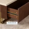 Grovyn 120 cm Fluted Lift-Top Coffee Table with 2 Drawers