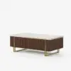 Grovyn 120 cm Fluted Lift-Top Coffee Table with 2 Drawers