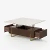 Grovyn 120 cm Fluted Lift-Top Coffee Table with 2 Drawers