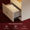 Selvo Saddle Leather Oatmeal Closet Island with Storage, Light and Jewellery Display