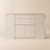 Selvo Saddle Leather Oatmeal Closet Island with Storage, Light and Jewellery Display
