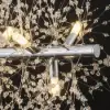 Mid Century Modern 12-Light Crystal Firework Sputnik Kitchen Island Lighting in Chrome