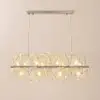 Mid Century Modern 12-Light Crystal Firework Sputnik Kitchen Island Lighting in Chrome