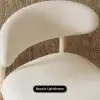 Modern Boucle Dining Chair with Rubber Wood Legs, 1 Piece