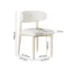 Modern Boucle Dining Chair with Rubber Wood Legs, 1 Piece