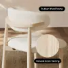 Modern Boucle Dining Chair with Rubber Wood Legs, 1 Piece