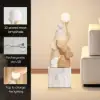 75 cm Resin Elephant Sculpture with Rechargeable LED Ball with Remote