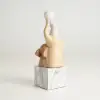 75 cm Resin Elephant Sculpture with Rechargeable LED Ball with Remote