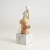 75 cm Resin Elephant Sculpture with Rechargeable LED Ball with Remote