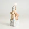 75 cm Resin Elephant Sculpture with Rechargeable LED Ball with Remote