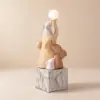 75 cm Resin Elephant Sculpture with Rechargeable LED Ball with Remote