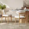 Modern PU Leather Dining Chair with Rubber Wood Legs, 1 Piece – AUD-H2589