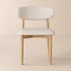 Modern PU Leather Dining Chair with Rubber Wood Legs, 1 Piece – AUD-H2589