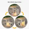 Tevara Outdoor Teak Aluminium C-Shaped Sand Side Table with Solar Light