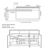 Modern 205 - 270 cm Extendable Matte Sintered Stone Kitchen Island with Storage, Black