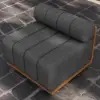 Resaro Teak Outdoor Swivel Chair Dark Grey