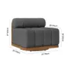 Resaro Teak Outdoor Swivel Chair Dark Grey