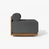 Resaro Teak Outdoor Swivel Chair Dark Grey