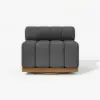 Resaro Teak Outdoor Swivel Chair Dark Grey