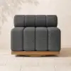 Resaro Teak Outdoor Swivel Chair Dark Grey