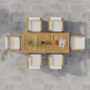 Tevara Teak Outdoor Bar Setting with Dark Grey Frame & Warm White Cushions