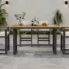 Tevara Teak Outdoor Bar Setting with Dark Grey Frame & Warm White Cushions
