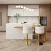 Modern 205 - 285 cm Extendable Wood Kitchen Island with Storage, Natural & White – AUD-H2608