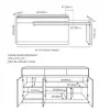 Modern 205 - 285 cm Extendable Wood Kitchen Island with Storage, Natural & White – AUD-H2608