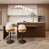 205 - 270 cm Extendable Matte Sintered Stone Kitchen Island with Storage, Walnut