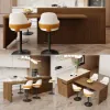 205 - 270 cm Extendable Matte Sintered Stone Kitchen Island with Storage, Walnut
