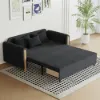 183 cm Queen 2-Seater Linen Convertible Sleeper Sofa