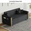 183 cm Queen 2-Seater Linen Convertible Sleeper Sofa