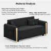 183 cm Queen 2-Seater Linen Convertible Sleeper Sofa