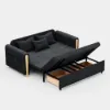 183 cm Queen 2-Seater Linen Convertible Sleeper Sofa