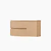 Picture of 35" Floating Single Curved Bathroom Vanity with Sink & Storage, Set of 2 – Natural – AUD-H2615