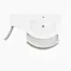 35" Floating Single Curved Bathroom Vanity with Sink & Storage, Set of 2 – White