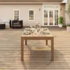 Wevara Walnut-Finished Aluminium Slatted Outdoor Dining Table
