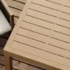 Wevara Walnut-Finished Aluminium Slatted Outdoor Dining Table