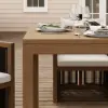 Wevara Walnut-Finished Aluminium Slatted Outdoor Dining Table