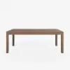 Wevara Walnut-Finished Aluminium Slatted Outdoor Dining Table