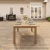 Wevara 220 cm Walnut-Finished Aluminium Slatted Outdoor Dining Table
