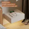 Lumio Floating Smart Nightstand with Charging Station & Light, Set of 2