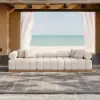 Resaro Teak Wood Deep-Seat 3-Seater Outdoor Sofa