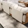 Resaro Teak Wood Deep-Seat 3-Seater Outdoor Sofa